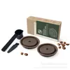 ICafilas Compatible Cápsula Grande Nestle Carcasa Grasa Reutilizable Silicona Grado Alimenticio Tapa con Cuchara Cepillo Traje