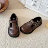 Zapatos retro de moda para niñas con suela blanda, modelo primavera y otoño 2026, estilo británico, zapatos de princesa para niñas, zapatos negros de actuación para niños