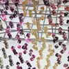 Tela de Bordado con Lentejuelas de Malla en Stock, Tela de Bordado DIY para Disfraces de Escenario, Cojines y Decoraciones de Cartera