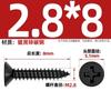 Tornillos Autoperforantes de Cabeza Plana Cruz Negra Endurecida Ka Tornillos Pequeños de Cabeza Avellanada M1M1.2M1.7M2M2.6M3M4Mm