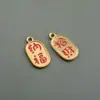 Suministros: Colgante de Carácter Doble Felicidad DIY, Accesorios para el Festival del Bote del Dragón, Piezas de Joyería Versátiles de Aleación de Zinc para Atraer Riqueza y Mejorar la Fortuna, Doble Felicidad Rojo Brillante