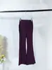 Calça Esportiva Uarun Feminina de Cintura Alta Flare, Justa, Alta Elasticidade, Sensação de Pele Nua, Calça de Corrida e Yoga de Cintura Alta