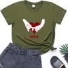 Dia dos Namorados T-shirt tamanho grande spot masculino e feminino cross-border manga curta casais de mãos dadas LOVE LOVE impresso top de verão