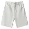 Shorts de mezclilla retro de cintura alta estilo americano para mujer, verano, pequeños, holgados, ajustados, de largo medio, pantalones rectos A-length