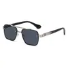 Gafas de Sol Cuadradas de Doble Puente Calientes Transfronterizas 2025 Gafas de Sol Pilot Estilo Simple de Medio Marco Europeas y Americanas de Moda para Hombres y Mujeres