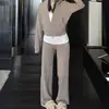 Conjunto Casual de Moletom com Capuz e Calça Jogger em Mistura de Seda Zhou [Coleção Exclusiva] para Mulheres, Cardigã Casual de Zíper para Outono