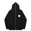 Sudadera con capucha y cremallera completa Gótica High Street Chaqueta Oversize con cremallera completa para Hombres y Mujeres Streetwear Chaqueta Y2
