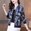 Chaqueta popular de este año 2023 Otoño Nuevo uniforme de béisbol floral chaqueta de mamá de mediana edad chaqueta corta de mujer