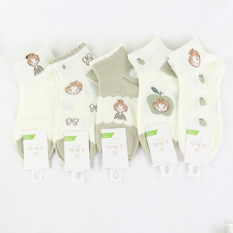 丝贝尔运动女船袜 美女.JPG