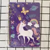 Novo Caderno Espiral Colorido A5 Unicórnio Espesso em Branco Caderno de Desenho Caderno de Diário de Estudante Transfronteiriço