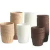Porta Papel a Prueba de Aceite para Taza Mafen Rizado Color Sólido Portapapel para Taza de Boca Enrollable Portapapel Mafen Portapapel para Pastel de Chifón Portapapel 50