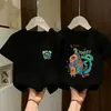 Camiseta de Verano Transpirable de Algodón Puro para Niños y Niños Mayores, Camiseta Casual Versátil de Manga Corta para Verano