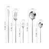 Cuchillo, tenedor y cuchara de acero inoxidable para comida occidental transfronterizo al por mayor, juego de cubiertos portugueses, cuchara para café, cuchillo y tenedor para bistec de alto valor