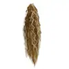 Peluca de Cola de Caballo para Mujer Mediana y Larga Rizada Maíz Caliente Cola de Caballo Alta Cabello Artificial Natural Rojo Ciber Trenza Correa Cola de Caballo Cola de Caballo Falsa