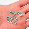 Diamante de cristal de 8 mm color electrochapado Aurora multicolor arte de uñas zapatos ropa bolsos accesorios rhinestone vidrio de simulación Diamante