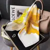 Pañuelo de seda pequeño con estampado de verano y otoño para mujer, pequeño, largo, de alta gama, estilo francés, cuadrado, para atar y atar.