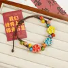 Pulsera de cerámica de Jingdezhen, nueva y que no se decolora, para estudiantes mujeres, pulsera de cuentas de estilo antiguo, pulsera de cerámica fresca y moderna