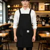 Delantal Sencillo y Elegante Resistente al Agua para Cocina Casera y Catering, Correa con Logo Personalizado Ropa de Trabajo