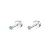 Mini Pendientes de Botón de Circonita Color Dopamina Versátiles para Mujer, Pendientes Minimalistas de Acero de Titanio de Alta Gama para el Día a Día, Exquisitos Nuevos Accesorios para Orejas