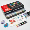 Set de Marcadores Acrílicos Líquidos Art Direct de 72 Colores con Puntas Suaves, No Transparentes, Apilables, Lavables, Set de Bolígrafos de Acuarela para Niños