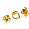 Moda Europeia e Americana Popular Estilo Simples Anel de Aço Titânio com Formato Assimétrico Design de Nicho Anel de Ouro 18K Atacado