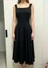 2023 Comercio exterior transfronterizo Europa y América Amazon verano nuevo cuello cuadrado correa elegante vestido ajustado a la cintura vestido elegante