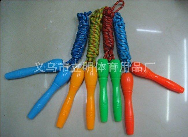 仿木柄棉胶跳绳