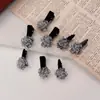 Nuevo Pasador de Flores Estilo Pintura China con un Toque de Alta Gama, Adecuado para Niñas, Pinza para Fleco Lateral, Pasador Versátil, Accesorio para el Cabello