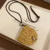 Colar longo com pingente de bolota em palha para mulheres, estilo de férias de verão na praia, corrente para clavícula, acessório de design único