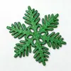 Decorações de Natal 10CM peças de floco de neve, peças de floco de neve de plástico com glitter, ornamento pendurado de floco de neve oco para decoração de árvore de Natal