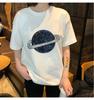 Nueva Camiseta de Verano 2026 con Lentejuelas de Manga Corta para Mujer, Estilo Coreano Holgado, Atuendo para Mejor Amiga, Estilo de Hong Kong, Top Casual de Celebridad de Internet para Estudiante