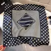 Bufanda Cuadrada de Seda con Estampado Geométrico de Lunares Retro Nueva de Primavera para Mujer, Seda de Imitación, Decoración para el Viaje Diario, Lazo para Bolso, Bufanda Cuadrada Profesional