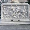 Escultura em Pedra Parede de Sombra, Mármore Branco Alto Relevo Lago de Lótus Sombra Lunar Parede de Fundo, Biombo de Pátio Decoração de Tela de Água Feng Shui Pedra Natural