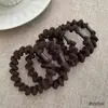 2024 Novo Estilo Corda de Cabeça para Menina Elástico de Alta Qualidade Corda de Cabelo Anel de Cabelo Elegante de Alta Qualidade Capa de Couro Simples Acessórios de Cabelo