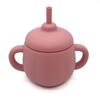 Taza de silicona infantil transfronteriza creativa a prueba de fugas con tubo de succión certificación completa grado alimenticio a prueba de caídas taza de aprendizaje para bebés