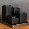 Lata de Té Spot Lata de Hierro Lata de Té Retro de Metal Negro Lata de Hierro Lata de la Fábrica de Té Lata de Hojalata Caja de Lata para Té