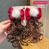 Tocado de horquilla para niña, tocado de niña pequeña, flor, linda peluca, trenza, lazo de niña, horquilla, accesorios para el cabello de Año Nuevo