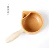 Olla de Cerámica Blanca para Té en Estufa de Cerramiento Tetera de Leche para Té Olla para Hervir Agua Olla Lateral para Hervir Agua