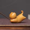 Sândalo Verde Esculpido Zen Estilo Antigo Pescador Pesca Gato Saltador Sem Fase Inserção de Incenso Brinquedo Cultural Criativo Ornamentos de Aromaterapia