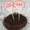 Uma Variedade de Decorações de Bolo Que Podem Escrever Bênçãos, Toppers de Bolo de Feliz Aniversário, Arranjos de Sobremesas para Festa e Bandeirinhas