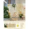 Decoración Primer Cumpleaños Ins Decoración para Hombres y Mujeres Banquete Bebé Coreano Banquete de 100 Días Pared de Fondo Tablero Kt Tela Lazo