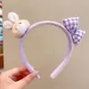 Diadema para lavarse la cara de Sanrio Cinnamoroll hecha a mano, diadema de felpa de ala ancha que no aprieta la cabeza, lindo accesorio para el cabello de niña