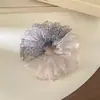 Diadema de Leopardo Azul Atmosférico con Parches para Mujer 2026 Nuevo Estilo Organza Aspecto Esponjoso Muestra Volumen del Cabello Diadema T