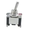 Interruptor Newton Negro Dos Pines Dos Velocidades Pie de Tornillo KN3A-101 Interruptor Basculante con Tapa Impermeable