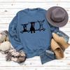 Amazon deseja Outono e Inverno Transfronteiriços Top Comércio Exterior das Mulheres Europa e América Bonito Alpaca Impresso Casual Em Torno Do Pescoço Camisola