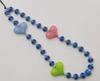 Kkbead Bohemio Estilo Callejero Ins Creativo Rayado Acrílico Corazón Cadena para Teléfono Correa Moda