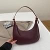 Moda Bolsa de Axila Feminina 2024 Novo Inverno Popular Retro Texturístico All-match Bolsa de Ombro Bolsa de Trabalho