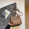 Moda Outono Bolsa Simples para Mulheres 2026 Novo Estilo Bolsa Saco com Padrão Lichia Versátil Bolsa de Ombro Transversal
