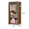 Armario Simple de Alta Venta Transfronterizo para Dormitorio Uso en Casa, Armario de Tela Fácil de Montar, Closet de Almacenamiento, Gabinete de Almacenamiento Minimalista