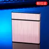 Nuevo estuche para cigarrillos de 20 unidades, acabado cepillado, diseño ultraplano con tapa abatible, elegante y creativo, a prueba de humedad, resistente a la presión y portátil